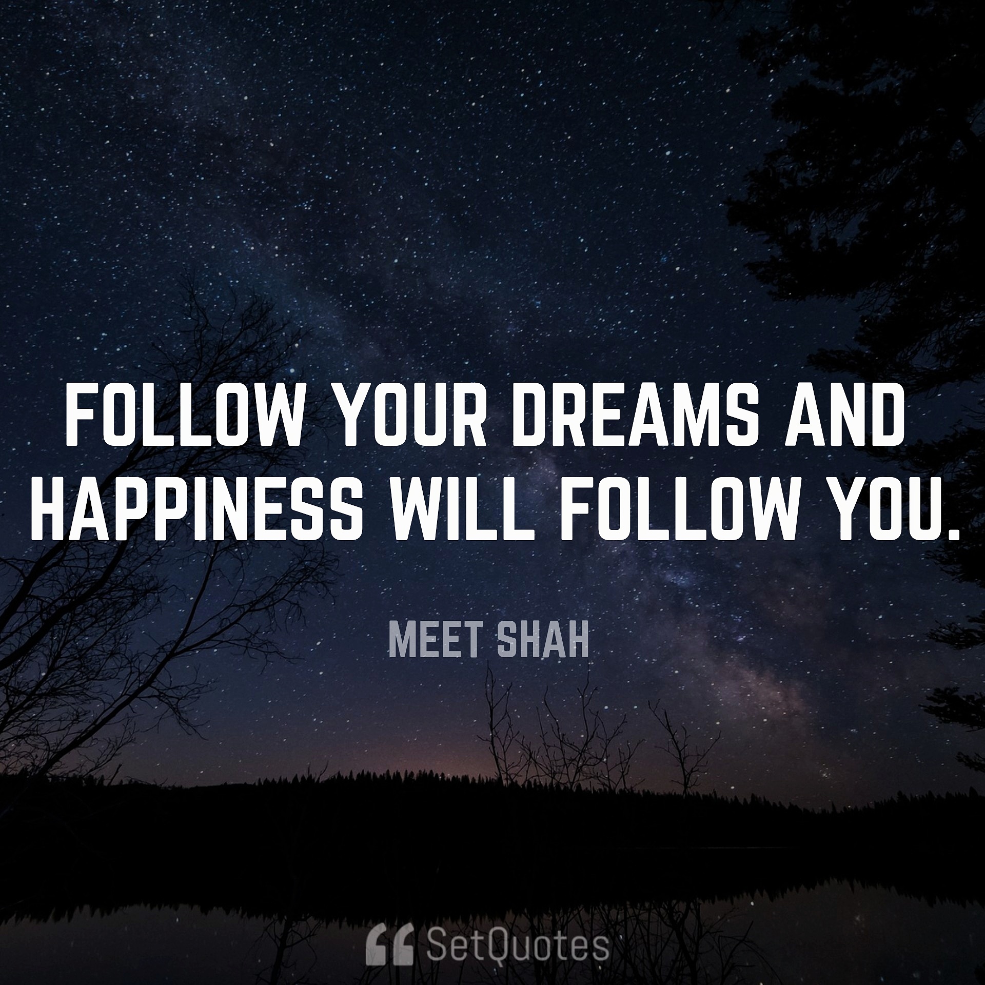 Follow your dreams, money and happiness will follow you. - Money Doesn't Buy Happiness quotes