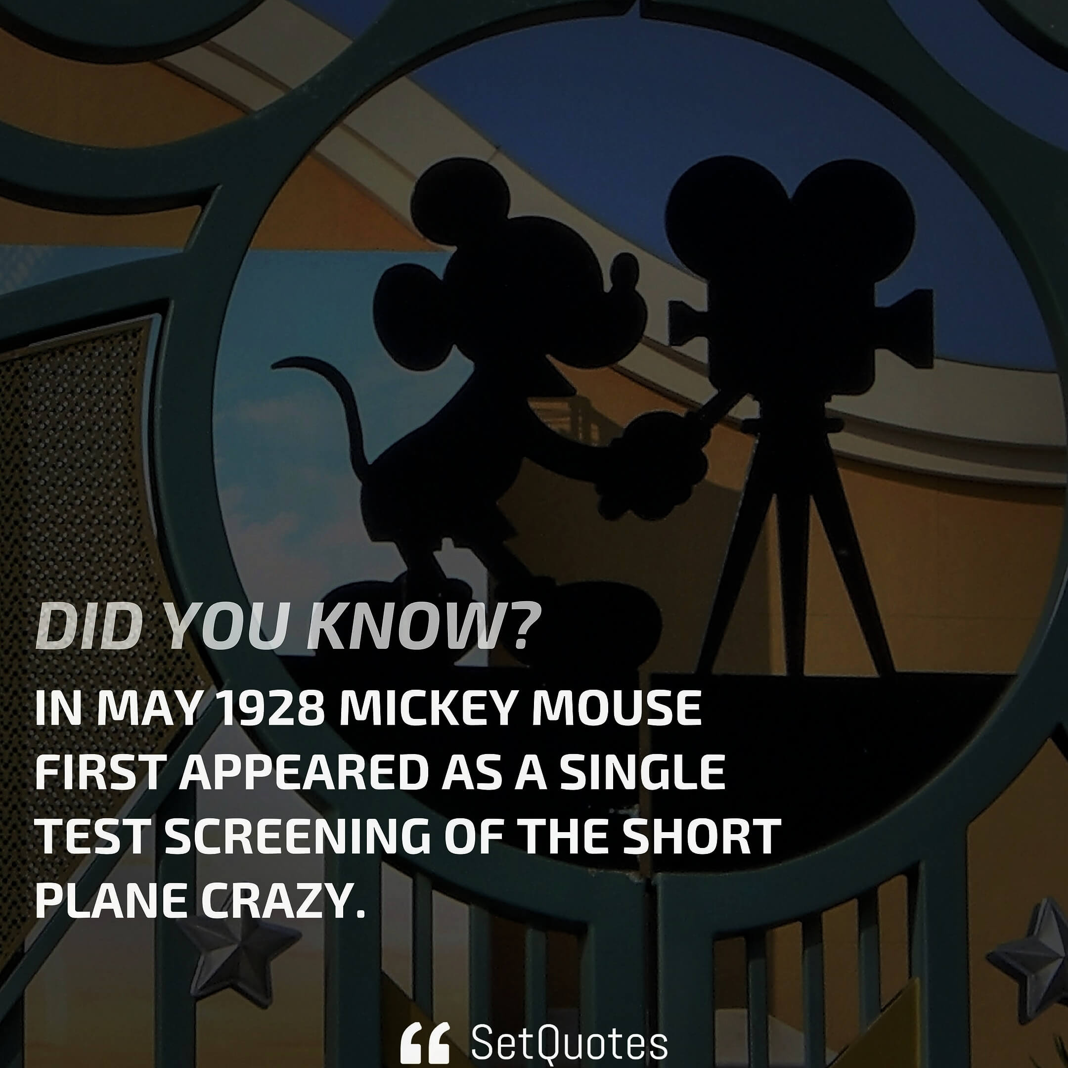 In may 1928 mickey mouse first appeared as a single test screening of the short plane crazy.