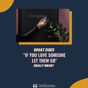 What does “If you love someone let them go” really mean - SetQuotes