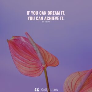 If you can dream it, you can achieve it. - Zig Ziglar - SetQuotes