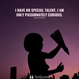 I have no special talent. I am only passionately curious. - Albert Einstein - SetQuotes