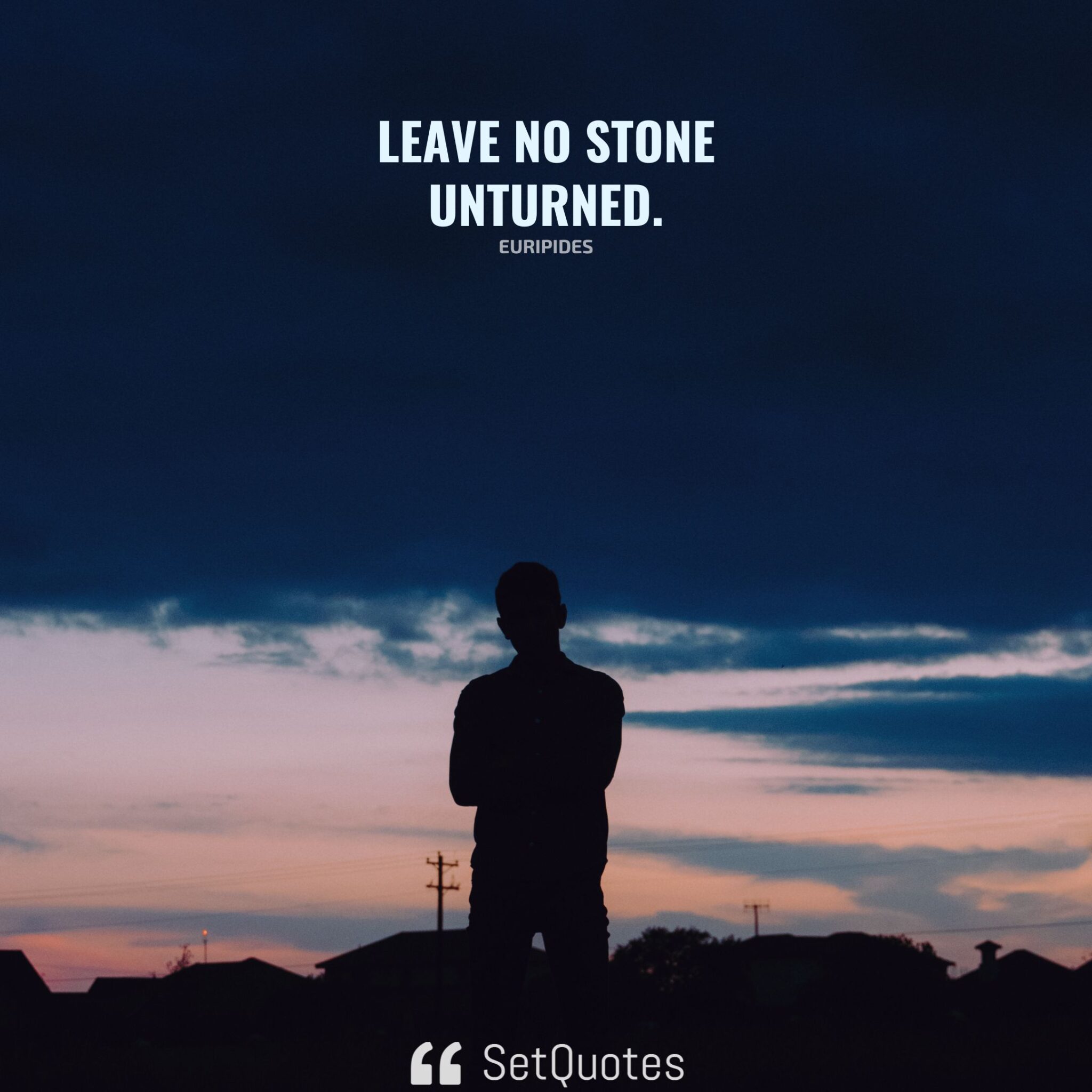 Leave no stone unturned. Meaning
