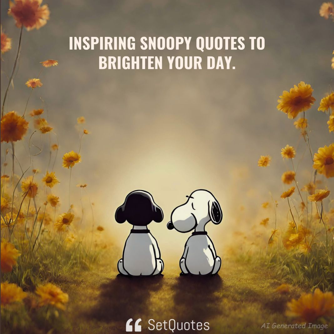 Inspiring Snoopy Quotes to Brighten Your Day. [Picture Quotes]